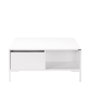 Hanah Home Mesa de Centro Blanco Diamante con Almacenamiento